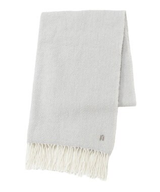 MOONBAT FURLA(フルラ）ループヤーン ツイード調ラメ入り ストール アルパカ混 日本製 ライトグレー