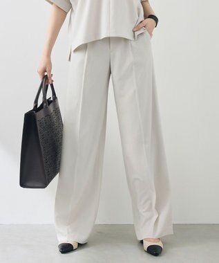 自由区 S 【セットアップ対応】テクスチャードスーツストレートワイド パンツ