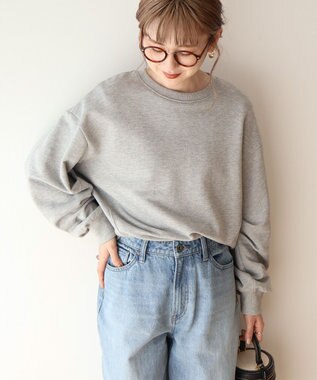 AMERICAN HOLIC タックスリーブスウェット Light Gray Mixture