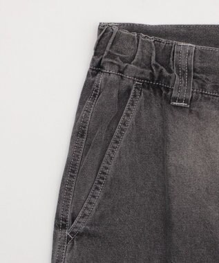 WEGO イージーバギーフレアデニムスラックス デニムブラック