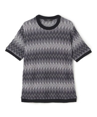 JOSEPH HOMME 【新柄】フォググラデーション　半袖クルーネックニット グレー系1