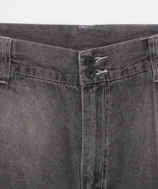 WEGO イージーバギーフレアデニムスラックス デニムブラック