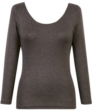 Wing あったかインナー 綿混 裏起毛 よく伸びる素材 【ラクのびサーモ】 8分袖 長袖 秋 冬 EL6813 ウイング／ワコール