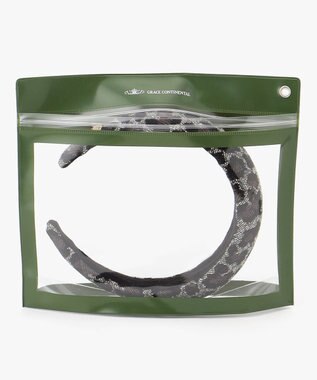 GRACE CONTINENTAL Fabricカチューシャ ダークブラウン