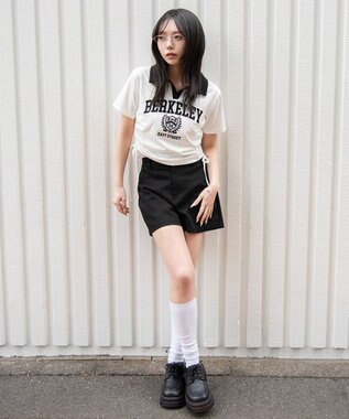 WEGO スキッパーサイドドロストT ホワイト