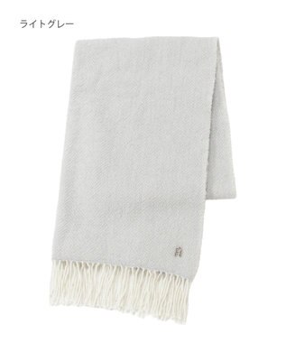 MOONBAT FURLA(フルラ）ループヤーン ツイード調ラメ入り ストール アルパカ混 日本製 ライトグレー