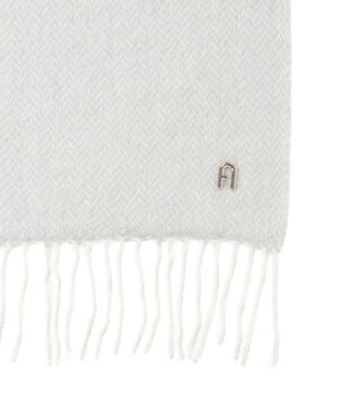 MOONBAT FURLA(フルラ）ループヤーン ツイード調ラメ入り ストール アルパカ混 日本製 ライトグレー