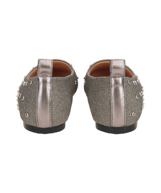 Bridget Birkin 【Bridget Birkin】ドットビジューグリッターフラットシューズ シルバー雑材