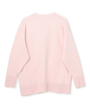 UNFILO 【野呂佳代さん着用】コットンカシミヤニット Vネックカーディガン ピンク