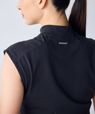 ZERO HALLIBURTON 【吸水速乾・UVケア】 フレンチスリーブモックネックTシャツ ZHG-W5S6b 82981 ブラック