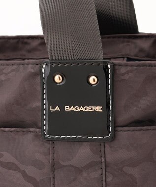LA BAGAGERIE はっ水ジャカード2WAYトートバッグ ダークグレー