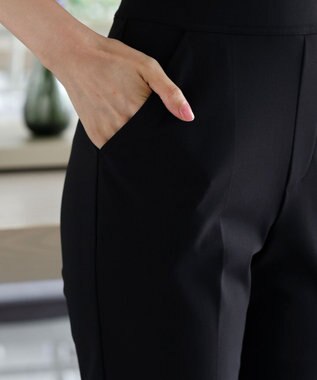 Tiaclasse 【小倉優子さん着用・日本製・洗える】サーラドライ・テーパードパンツ ブラック