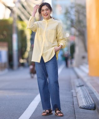 ANY コットンリネンシャツ イエロー