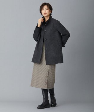 J.PRESS LADIES ドビー チェック スカート ベージュ系3