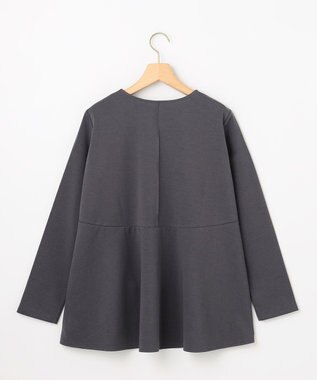 組曲 L バックフレアロングＴシャツ グレー系