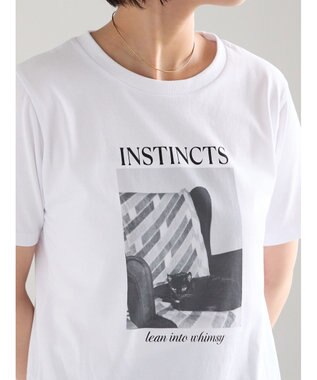 Te chichi アソートネコフォトスタンダードTシャツ ブラック