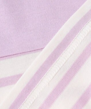 組曲 KIDS 【80-100㎝】 リボンボーダー Tシャツ ラベンダー