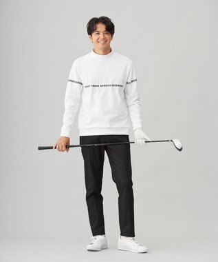 23区GOLF 【MEN】ストレッチモックネックシャツ ホワイト系