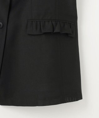 組曲 フリルディテールシアー ジャケット ブラック系