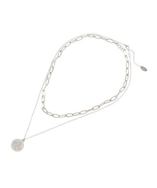 AMERICAN HOLIC 【ステンレス】コイン2連ネックレス Silver
