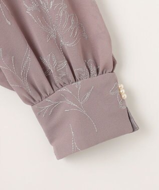 ANY SIS 【Lily Calin】ラインエンブロイダリー ドレス ピンク