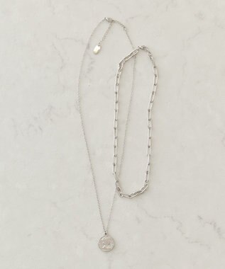 AMERICAN HOLIC 【ステンレス】コイン2連ネックレス Silver