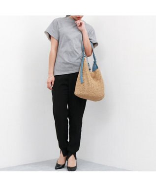 UNBILLION カシュカシュ cachecache / フリーハンドルクロッシェトートバッグ ブルー