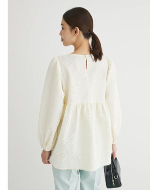 Green Parks ・ＥＬＥＮＣＡＲＥ　ＤＵＥ　フクレジャカードブラウス Ivory