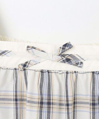 組曲 KIDS 【150-160㎝】プランタンチェック ブラウス ベージュ