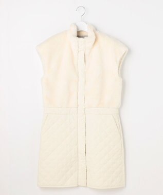 23区GOLF 【WOMEN】ファー＆キルトコンビワンピース ホワイト系