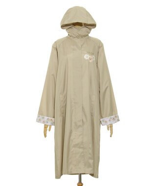 MOONBAT 【バッグ付】ポール & ジョー (PAUL & JOE　ACCESSOIRES) レインコート ポンジークリザンテーム ベージュ