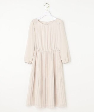 ANY SIS 【洗える】フェミニンプリーツ ワンピース ライトベージュ