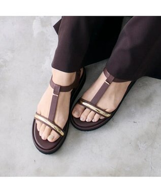 MODE ET JACOMO <MODE ET JACOMO>柔らか厚底ストラップサンダル