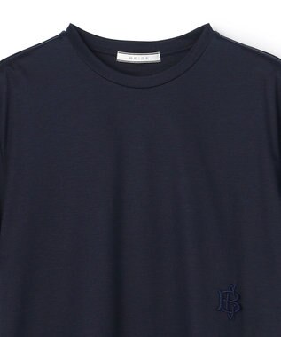 BEIGE， COOKE / オリジナルロゴ刺繍Tシャツ Navy