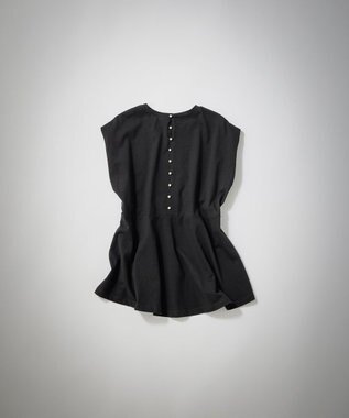 組曲 S 【洗える】バックパールフレアカットソー ブラック系