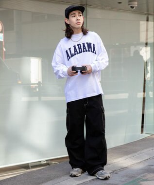 WEGO 【SETITEM】アクセ付きグラフィックロンT ホワイト