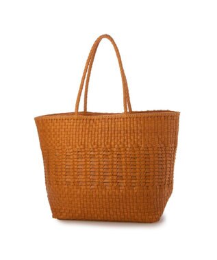 UNBILLION ペルケ perche / 牛革メッシュ編みトートL キャメル