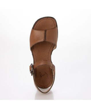 ing <ing>【WEB限定】ウエッジヒールレザーサンダル ライトブラウン