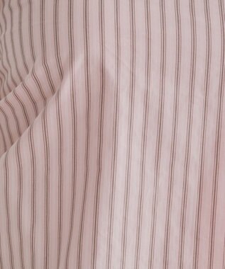 WEGO 【ANGIE VINTAGE】スカーフ付きオーバーサイズストライプシャツ ピンクソノタ