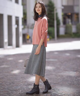 J.PRESS LADIES デザインパールワントップ ネックレス シルバー系
