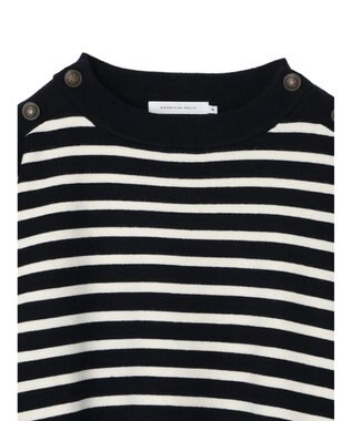 AMERICAN HOLIC バイパチショルダーボタンニットプルオーバー Navy