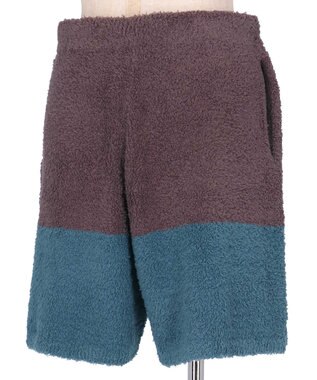 une nana cool カラーブロッキング　ショートパンツ ブラウン