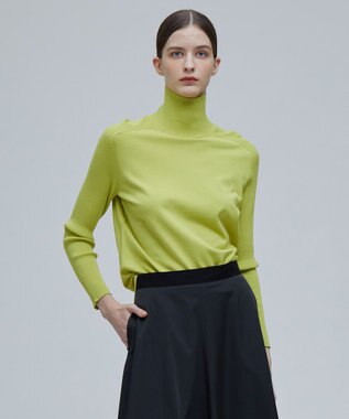 BEIGE， WILLOW / ハイネックニット Chartreuse