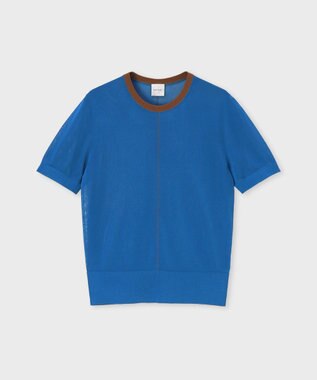 Paul Smith シアーレイヤード 半袖ニット ブルー