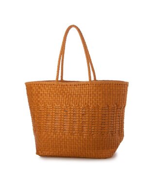 UNBILLION ペルケ perche / 牛革メッシュ編みトートL キャメル