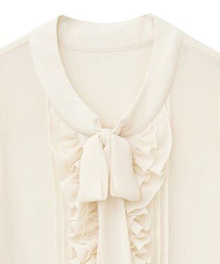 YECCA VECCA 【archive】フリルボウタイブラウス Ivory