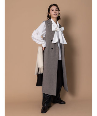 Te chichi 【泉 里香さん着用・Oggi.jp10/23掲載】ツイードロングジレ（セットアップ可） ベージュ