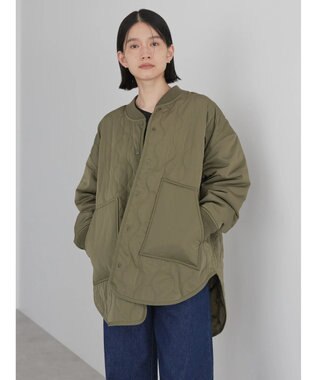 AMERICAN HOLIC キルポカリブ付きキルティングブルゾン Khaki