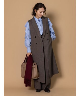 Te chichi 【泉 里香さん着用・Oggi.jp10/23掲載】ツイードロングジレ（セットアップ可）