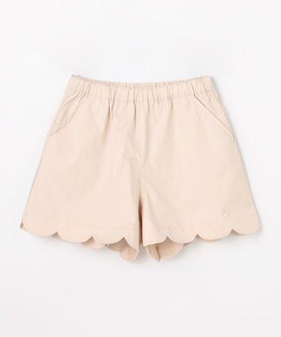 ANY KIDS 【洗濯機可能】スカラップショートパンツ ライトベージュ